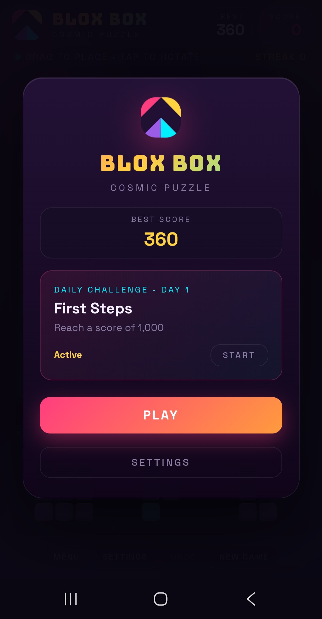 A daily challenge card in Blox Box